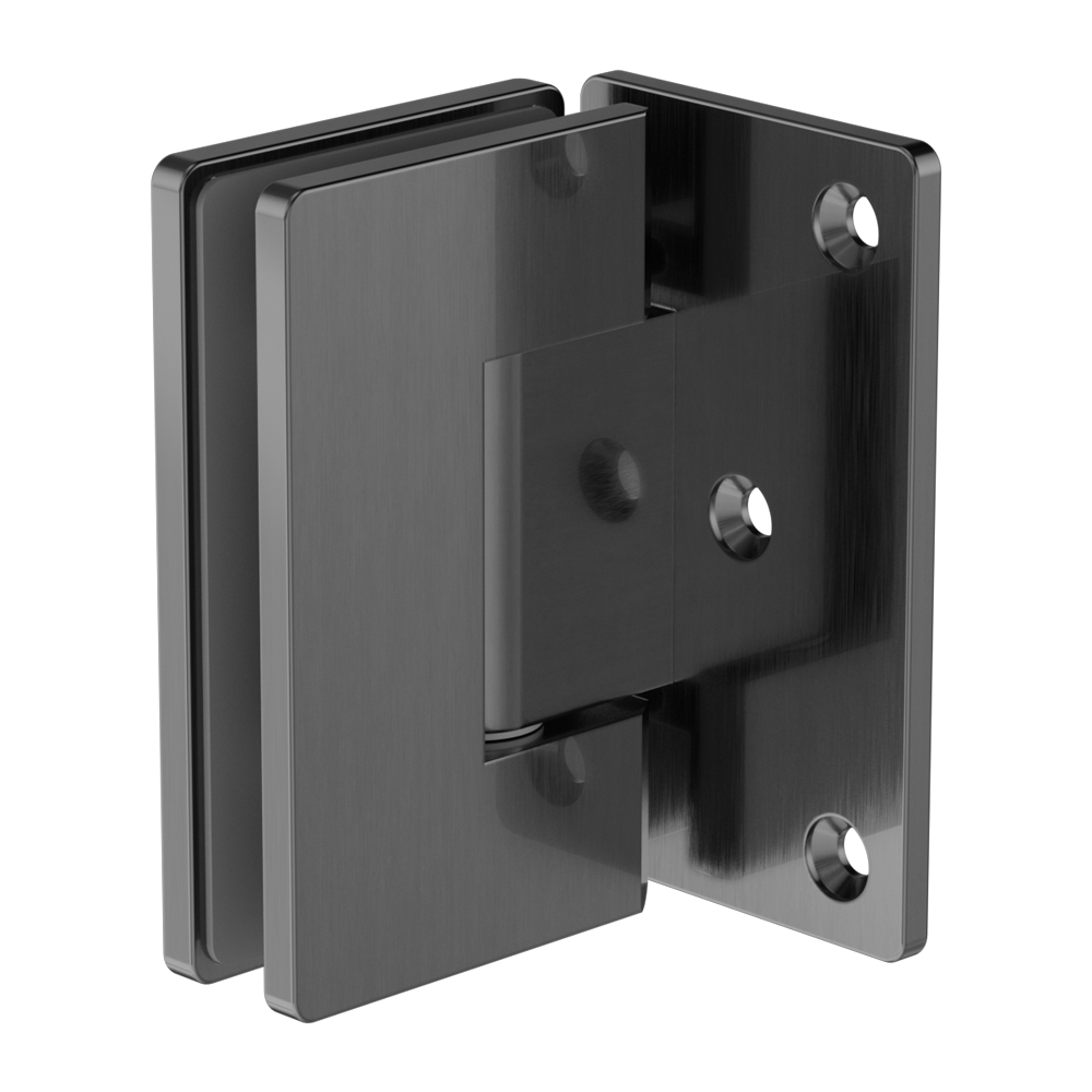 90 Degree Glass To Wall Shower Hinge 10mm Glass Gun Metal (NRSH101aGM)