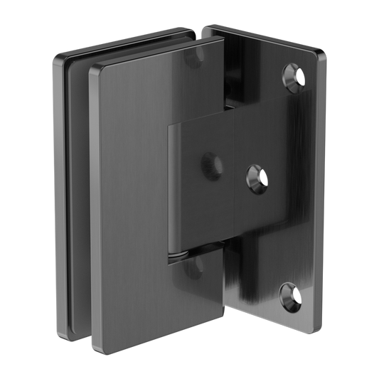 90 Degree Glass To Wall Shower Hinge 10mm Glass Gun Metal (NRSH101aGM)