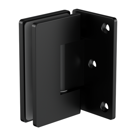 90 Degree Glass To Wall Shower Hinge 10mm Glass Matte Black (NRSH101aMB)