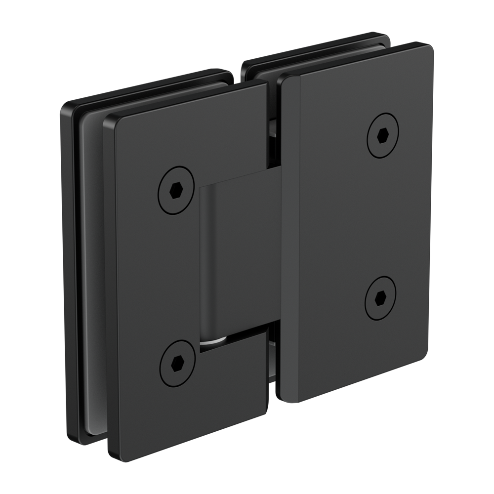 180 Degree Glass To Glass Shower Hinge 10mm Glass Matte Black (NRSH102aMB)