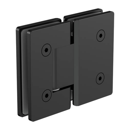 180 Degree Glass To Glass Shower Hinge 10mm Glass Matte Black (NRSH102aMB)