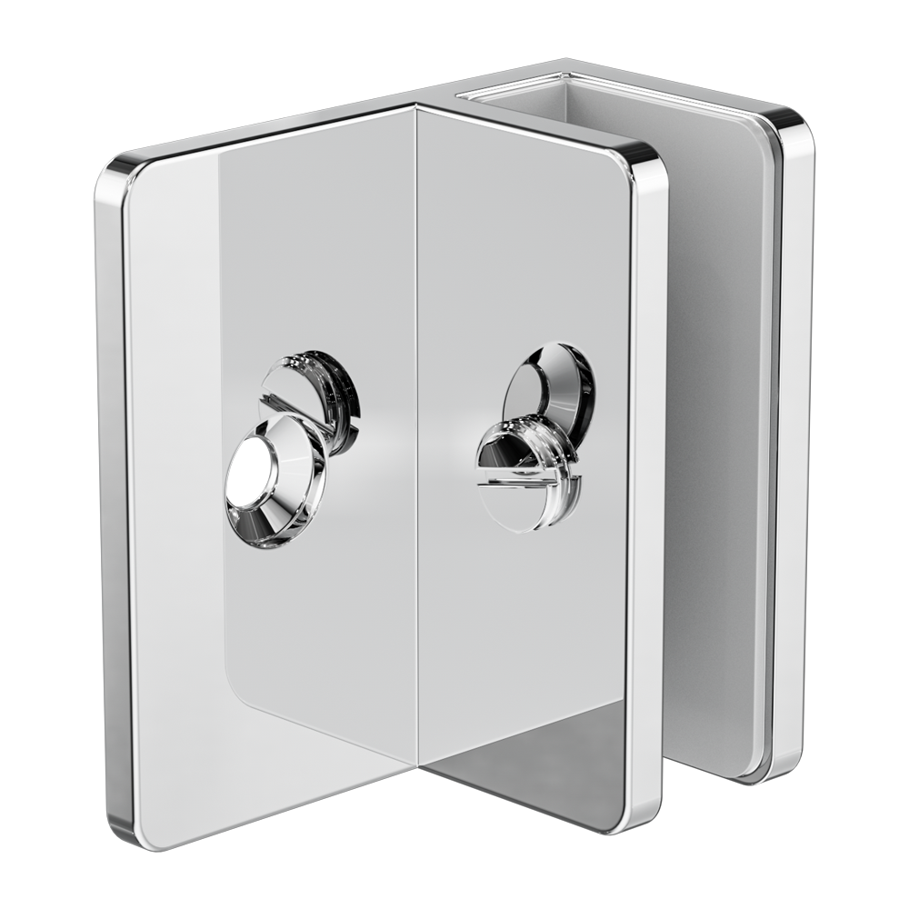 Shower F Bracket 10mm Glass Chrome (NRSH202aCH)