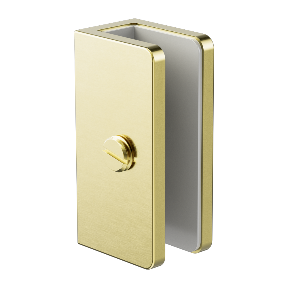 Shower U Bracket 10mm Glass Brushed Gold (NRSH203aBG)