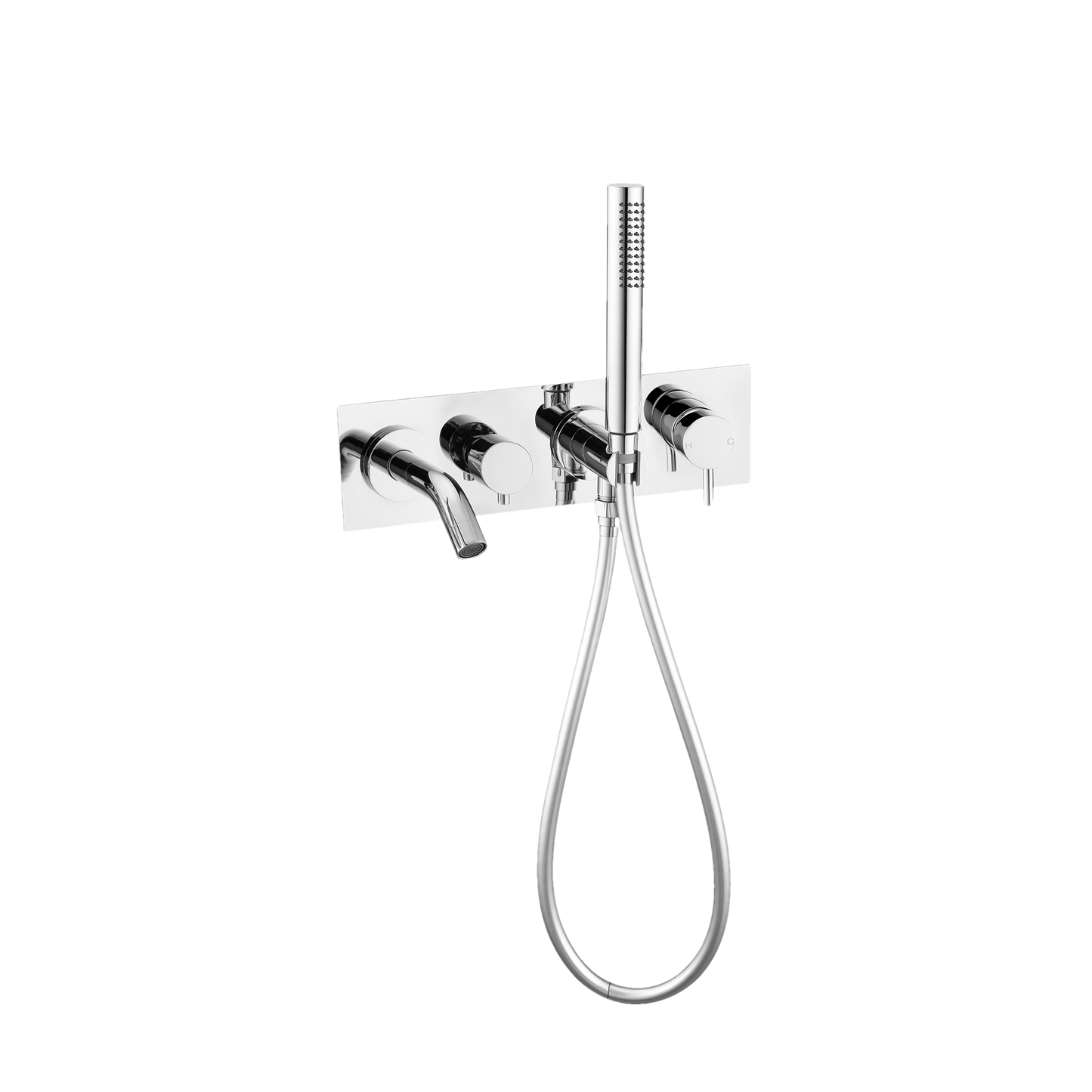 MECCA WALL MOUNT BATH MIXER WITH HAND SHOWER CHROME (NR221903dCH)