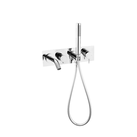 MECCA WALL MOUNT BATH MIXER WITH HAND SHOWER CHROME (NR221903dCH)